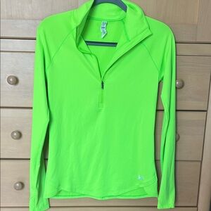 Under Armour Neon Green Long Sleeve Top. cold gear
